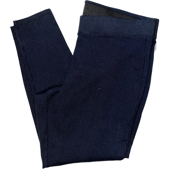 Ladies XL houndstooth navy Old Navy pull on leggings great for fall thicker warm - Picture 6 of 15